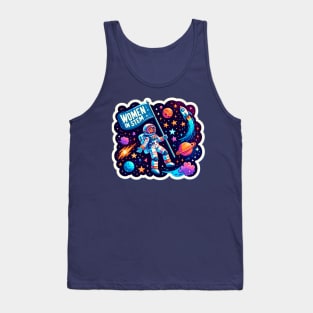 Out of this World: Women in STEM Space Adventurer Astronaut Girl Tank Top